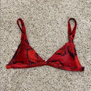 Shein Snake Print Bikini Top